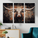 Abstract Longhorn Wall Art Canvas Print – Vintage Western by MyGreatCanvas | Canvas Wall Art Prints | Photo Prints & Wall Decor