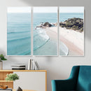 Aerial Beach Wall Art Canvas Print, Coastal Ocean Waves and by MyGreatCanvas | Canvas Wall Art Prints | Photo Prints & Wall Decor