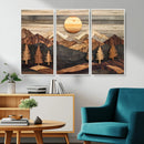 Wooden Mountain Layers Art – Rustic Pine Tree Landscape by MyGreatCanvas | Canvas Wall Art Prints | Photo Prints & Wall Decor
