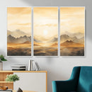 Sepia Color Abstract Mountain Wall Art Canvas Print
