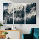 Foggy Pine Forest Wall Art – Framed Black White Nature by MyGreatCanvas | Canvas Wall Art Prints | Photo Prints & Wall Decor