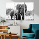 Elephant Family Africa Wall Art Canvas Print by MyGreatCanvas | Canvas Wall Art Prints | Photo Prints & Wall Decor