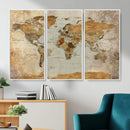 World Map Canvas Print – Detailed Map of the World Wall Art by MyGreatCanvas | Canvas Wall Art Prints | Photo Prints & Wall Decor