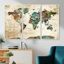 World Map Canvas Print – Framed Detailed Map of the World by MyGreatCanvas | Canvas Wall Art Prints | Photo Prints & Wall Decor