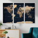World Map Canvas Print – Detailed Map of the World Wall Art by MyGreatCanvas | Canvas Wall Art Prints | Photo Prints & Wall Decor
