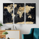 Framed Large World Map Wall Art Canvas Print for Living Room by MyGreatCanvas | Canvas Wall Art Prints | Photo Prints & Wall Decor