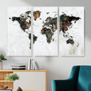 Large World Map Canvas Print – Framed Travel Map Wall Art