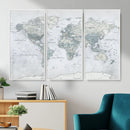 World Map Canvas Print – Detailed Map of the World Wall Art