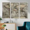 World Map Canvas Print – Detailed Map of the World Wall Art