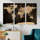 World Map Canvas Print – Detailed Map of the World Wall Art