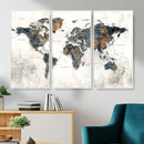 World Map Wall Art Canvas Print for Office Wall Decor by MyGreatCanvas | Canvas Wall Art Prints | Photo Prints & Wall Decor