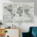 Neutral Vintage World Map Canvas Wall Art Print, Classic Map by MyGreatCanvas | Canvas Wall Art Prints | Photo Prints & Wall Decor