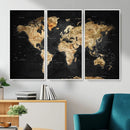 World Map Canvas Wall Art with Famous Landmarks – Framed by MyGreatCanvas | Canvas Wall Art Prints | Photo Prints & Wall Decor