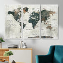 World Map Canvas Print – Framed Travel Map Wall Art for by MyGreatCanvas | Canvas Wall Art Prints | Photo Prints & Wall Decor