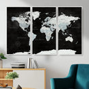 World Map Canvas Print – Framed Push Pin Wall Art, Color by MyGreatCanvas | Canvas Wall Art Prints | Photo Prints & Wall Decor