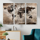Black and White World Map Canvas Print – Framed Wall Art for by MyGreatCanvas | Canvas Wall Art Prints | Photo Prints & Wall Decor