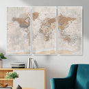 Detailed World Map Wall Art Canvas Print for Home and Office Decor by MyGreatCanvas | Canvas Wall Art Prints | Photo Prints & Wall Decor