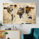 World Map Wall Art Canvas Print, Modern Decorative Framed by MyGreatCanvas | Canvas Wall Art Prints | Photo Prints & Wall Decor