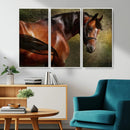 Majestic Brown Horse Wall Art Canvas Print – Framed