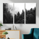 Black White Forest Wall Art Canvas Print, Misty Pine Tree by MyGreatCanvas | Canvas Wall Art Prints | Photo Prints & Wall Decor