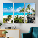 Barbados Beach Wall Art Canvas Print, Palm Tree Ocean by MyGreatCanvas | Canvas Wall Art Prints | Photo Prints & Wall Decor