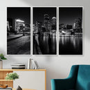 Boston Wall Art Canvas Print, Boston City Downtown Night by MyGreatCanvas | Canvas Wall Art Prints | Photo Prints & Wall Decor