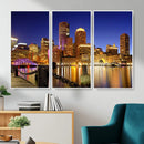 Boston Wall Art Canvas Print, Boston City Downtown Night by MyGreatCanvas | Canvas Wall Art Prints | Photo Prints & Wall Decor