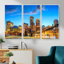 Boston Wall Art Canvas Print, Boston City Downtown Night by MyGreatCanvas | Canvas Wall Art Prints | Photo Prints & Wall Decor