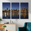 Chicago Wall Art Canvas Print - Chicago City Downtown Night by MyGreatCanvas | Canvas Wall Art Prints | Photo Prints & Wall Decor