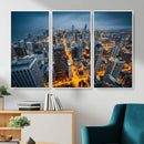 Chicago Wall Art Canvas Print - Chicago City Downtown Night by MyGreatCanvas | Canvas Wall Art Prints | Photo Prints & Wall Decor