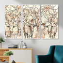Farmhouse Texas Longhorn Wall Art Canvas Print - Abstract by MyGreatCanvas | Canvas Wall Art Prints | Photo Prints & Wall Decor