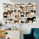 Farmhouse Animals Horse Longhorn Cow Wall Art Canvas Print - by MyGreatCanvas | Canvas Wall Art Prints | Photo Prints & Wall Decor