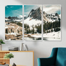 Snowy Mountain Wall Art Canvas Print, Alpine Pine Forest by MyGreatCanvas | Canvas Wall Art Prints | Photo Prints & Wall Decor