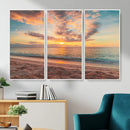 Sunset Beach Wall Art Canvas Print – Soft Coastal by MyGreatCanvas | Canvas Wall Art Prints | Photo Prints & Wall Decor