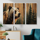 Grizzly Bear Wall Art Canvas Print, Rustic Wildlife Bear by MyGreatCanvas | Canvas Wall Art Prints | Photo Prints & Wall Decor