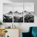 Black and White Mountain Wall Art Canvas Print, Snowy Alpine by MyGreatCanvas | Canvas Wall Art Prints | Photo Prints & Wall Decor