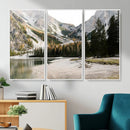 Lake Braies Alpine Landscape Wall Art Canvas Print, by MyGreatCanvas | Canvas Wall Art Prints | Photo Prints & Wall Decor