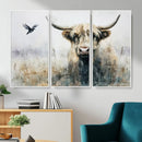 Abstract Highland Cow Animal Wall Art Canvas Print by MyGreatCanvas | Canvas Wall Art Prints | Photo Prints & Wall Decor