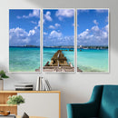 Caribbean Ocean Pier Seascape Wall Art Canvas Print, by MyGreatCanvas | Canvas Wall Art Prints | Photo Prints & Wall Decor