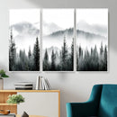 Misty Pine Forest Mountain Landscape Wall Art Canvas Print by MyGreatCanvas | Canvas Wall Art Prints | Photo Prints & Wall Decor
