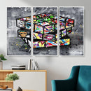 Graffiti Cube Abstract Street Art Wall Art Canvas Print by MyGreatCanvas | Canvas Wall Art Prints | Photo Prints & Wall Decor