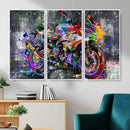 Graffiti Motorcycle Wall Art Canvas Print, Urban Street Art by MyGreatCanvas | Canvas Wall Art Prints | Photo Prints & Wall Decor