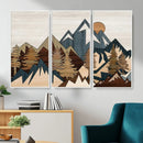 Wood Style Mountain Wall Art Canvas Print, Layered Wood by MyGreatCanvas | Canvas Wall Art Prints | Photo Prints & Wall Decor