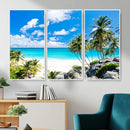 Tropical Beach Wall Art Canvas Print, Palm Tree Ocean by MyGreatCanvas | Canvas Wall Art Prints | Photo Prints & Wall Decor