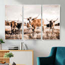 Texas Longhorn Cattle Wall Art Canvas Print, Sepia Western by MyGreatCanvas | Canvas Wall Art Prints | Photo Prints & Wall Decor