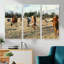 Texas Longhorn Wall Art Canvas Print, Western Ranch Cattle by MyGreatCanvas | Canvas Wall Art Prints | Photo Prints & Wall Decor