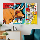 Basquiat Style Bull Graffiti Wall Art Canvas Print, Street by MyGreatCanvas | Canvas Wall Art Prints | Photo Prints & Wall Decor