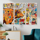 Basquiat Style Bull Graffiti Wall Art Canvas Print, Street by MyGreatCanvas | Canvas Wall Art Prints | Photo Prints & Wall Decor