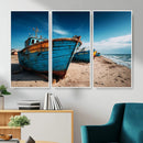 Coastal Fishing Boats Wall Art Canvas Print, Sunset Beach by MyGreatCanvas | Canvas Wall Art Prints | Photo Prints & Wall Decor