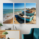 Coastal Fishing Boats Wall Art Canvas Print, Sunset Beach by MyGreatCanvas | Canvas Wall Art Prints | Photo Prints & Wall Decor